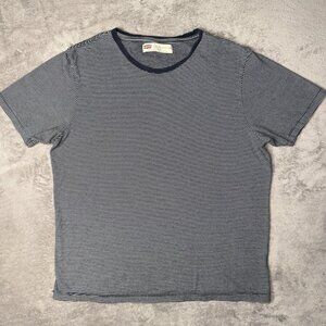Levi's Striped Short Sleeve T-Shirt Men's Large Black White Single Sitch VTG 90s